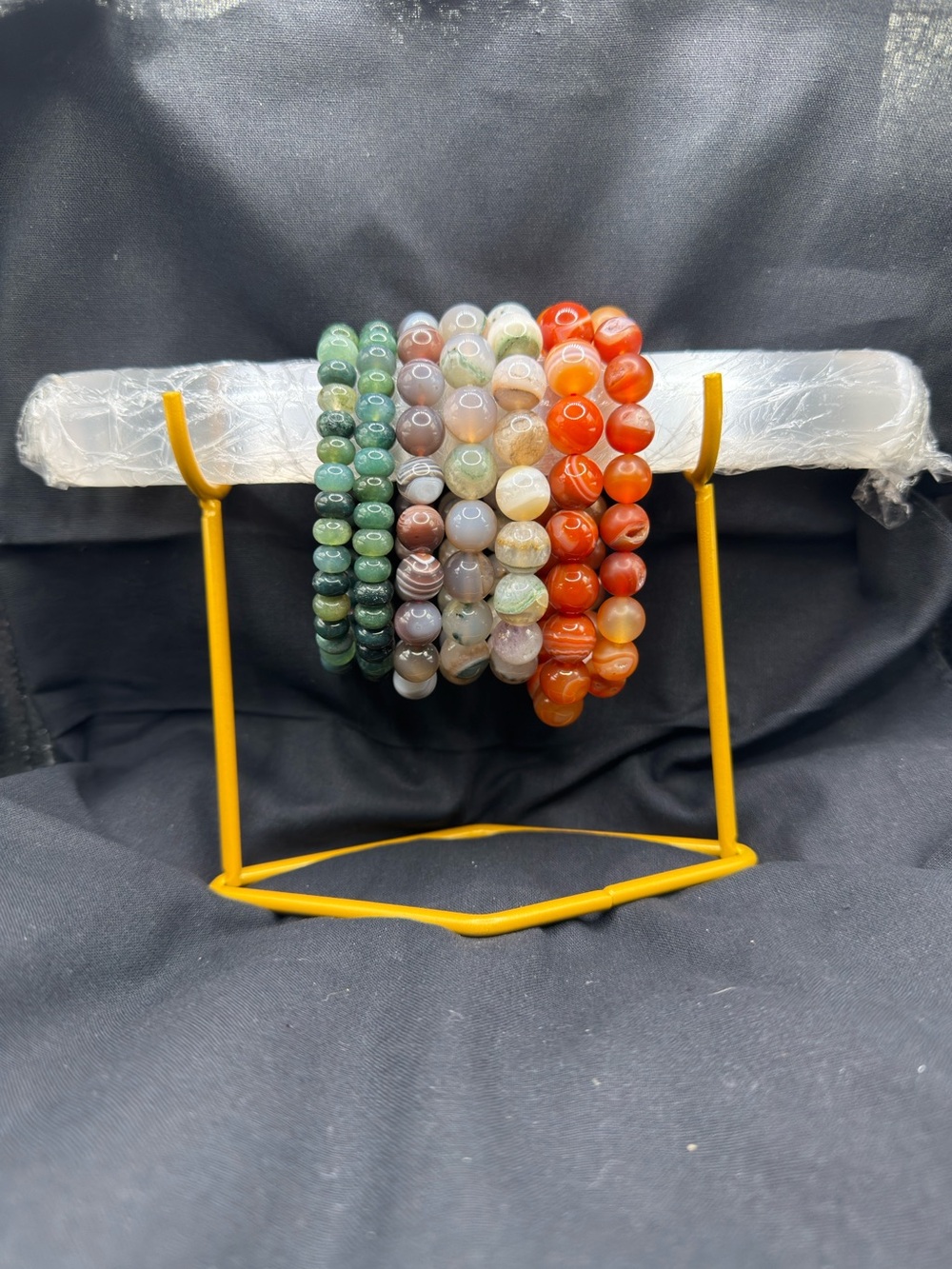Satin Spar/Selenite Bracelet Charging Stand